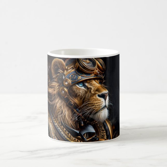 Steampunk Lejon Kaffemugg (Center)
