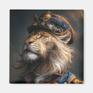 Steampunk Lejon Magnet