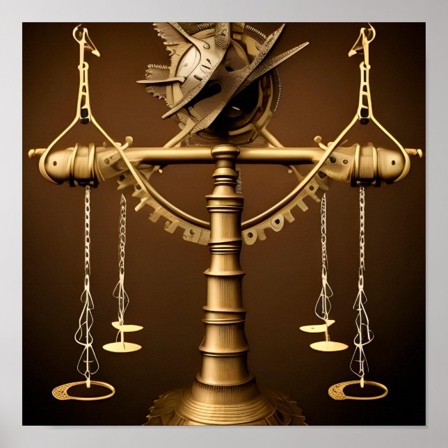 Steampunk Libra Poster (Framsidan)