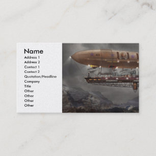 Steampunk - litet luftskepp - Airship Maximus Visitkort