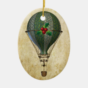 Steampunk Luftballong Personlig Ornament