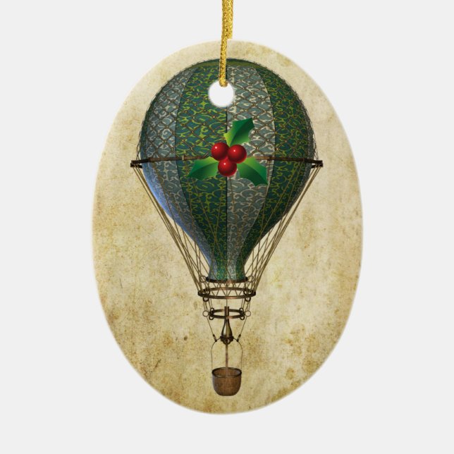 Steampunk Luftballong Personlig Ornament (Framsidan)