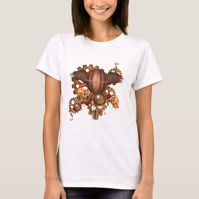 Steampunk Luftballong T Shirt (Framsida)