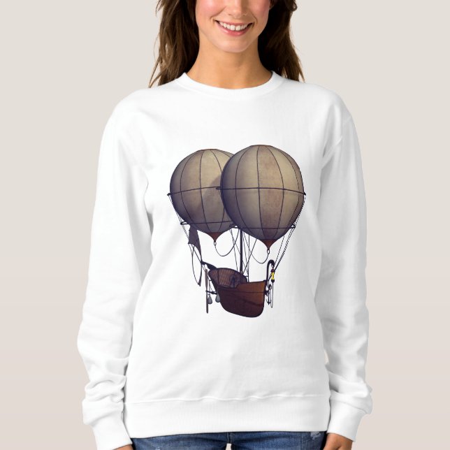 Steampunk-Luftballonger med Frakt T Shirt (Framsida)
