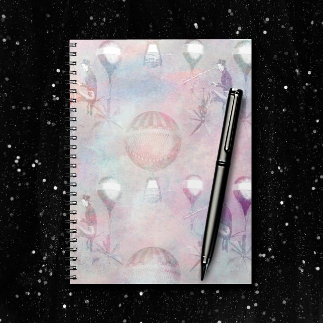Steampunk Luftballongs | Vintage Feminin Anteckningsbok (Skapare uppladdad)