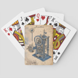 Steampunk Machinery Junk Journal Page Casinokort