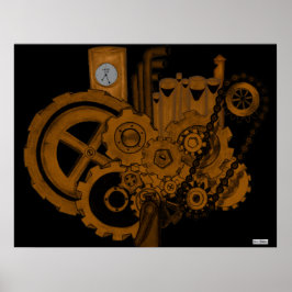 Steampunk Machinery (koppar) Poster