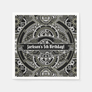 Steampunk Magic Birthday Pappersservett