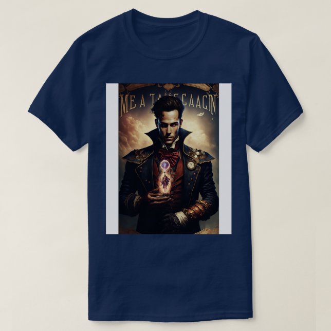 Steampunk Magician Tarot d 2 T Shirt (Design framsida)