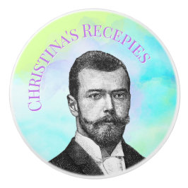 Steampunk man på gröntens lila anpassningsbar knopp