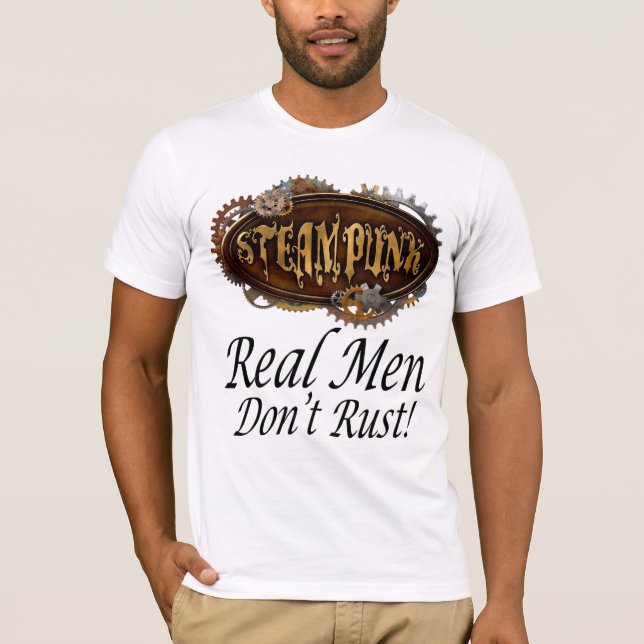 Steampunk man skjorta tee shirt (Framsida)