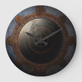 Steampunk Måne Clock Time Metall Stor Klocka