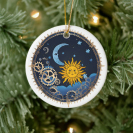 Steampunk Måne & Sol Ornament