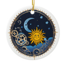Steampunk Måne & Sol Ornament