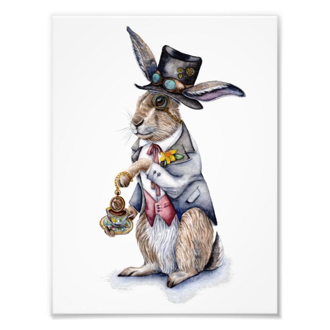 Steampunk March Hare Fototryck (Framsidan)