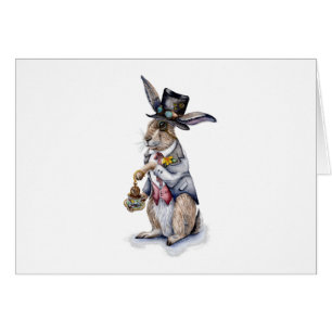 Steampunk March Hare Hälsningskort