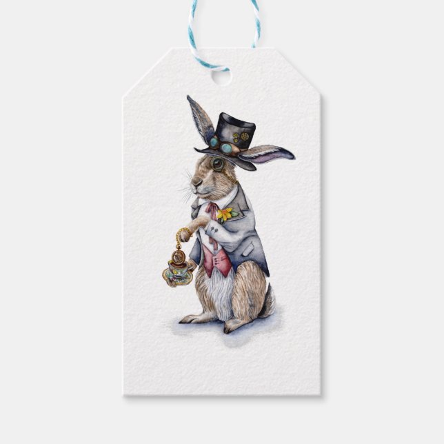 Steampunk March Hare Presentetikett (Framsidan)