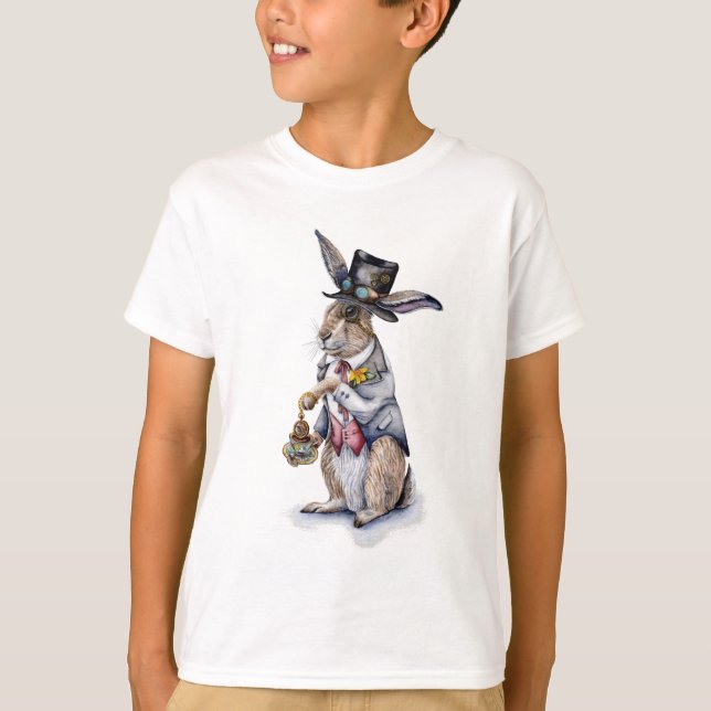 Steampunk March Hare T Shirt (Framsida)