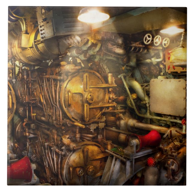 Steampunk - Marin - Torpedrummet Kakelplatta (Framsidan)