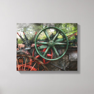Steampunk - maskin - transport av framtiden canvastryck