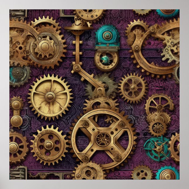 Steampunk Maskiner Poster (Framsidan)