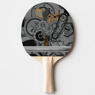 Steampunk maskineri (full färg) pingisracket
