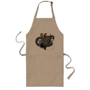 Steampunk maskineri långt förkläde