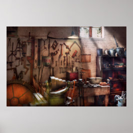Steampunk - Maskinist - uppfinnarens verkstad Poster