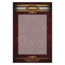 Steampunk, mässing och marroon escritoire