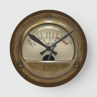 Steampunk mäter solid studiovintage VU tar tid på Rund Klocka