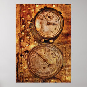SteamPunk - mätinstrument Poster