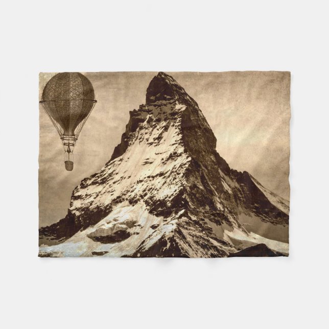 Steampunk Matterhorn Fleecefilt (Framsidan (Horisontell))