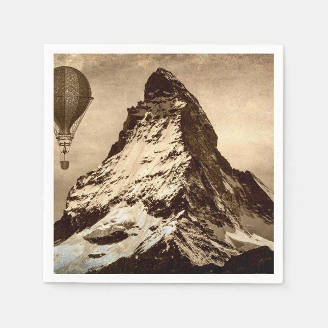 Steampunk Matterhorn Pappersservett (Framsidan)