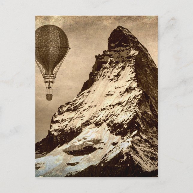 Steampunk Matterhorn Scene Vykort (Framsida)