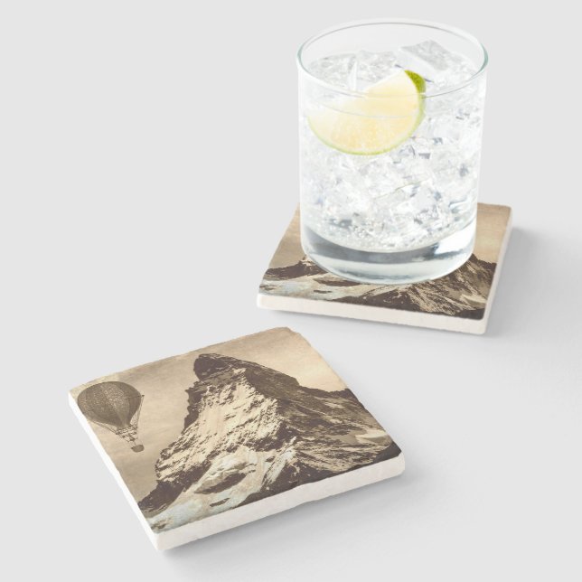 Steampunk Matterhorn Underlägg Sten (Sidan)