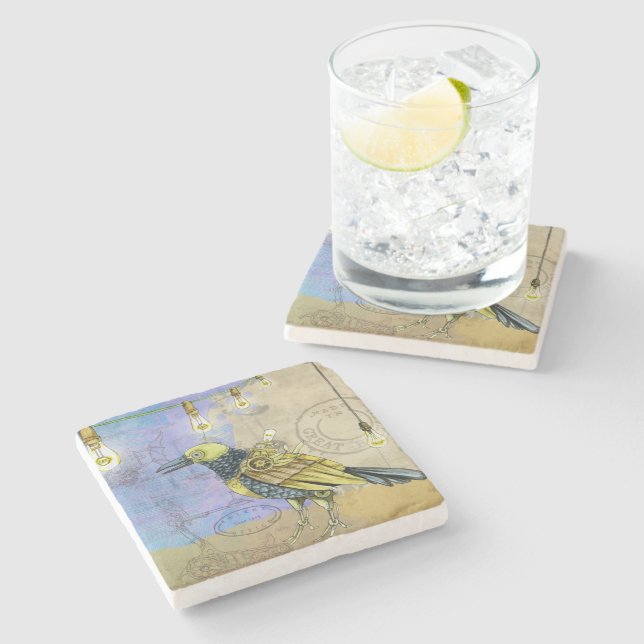 Steampunk Mechanical Bird Engineering Stenunderlägg (Sidan)