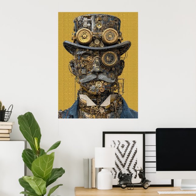 Steampunk Mechanical Gentleman Poster (Hemmakontoret)