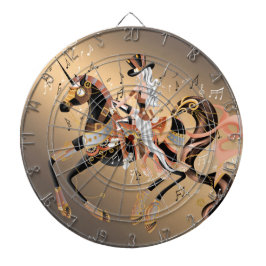 Steampunk Mechanical Horse & Dam Dartboard Darttavla