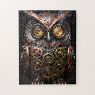Steampunk Mechanical Owl Portrait Jigsaw Puzzle Pussel