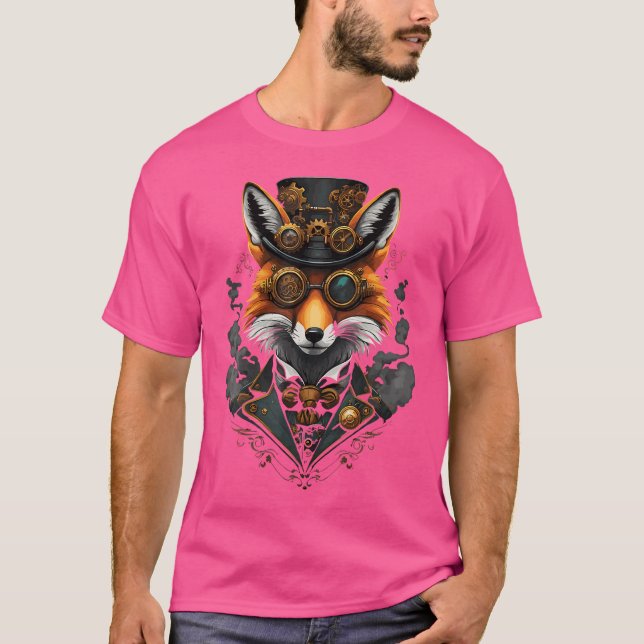 Steampunk med glasögon och växellåda t shirt (Framsida)