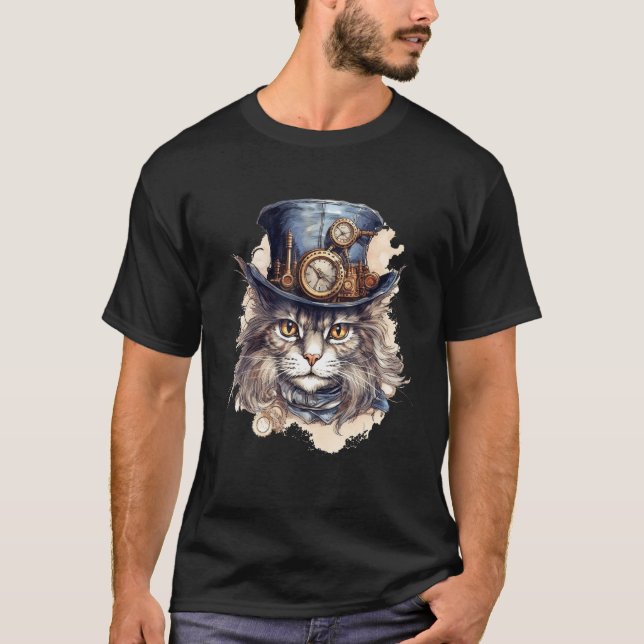 Steampunk med höggradig grafisk design, fantasy t shirt (Framsida)