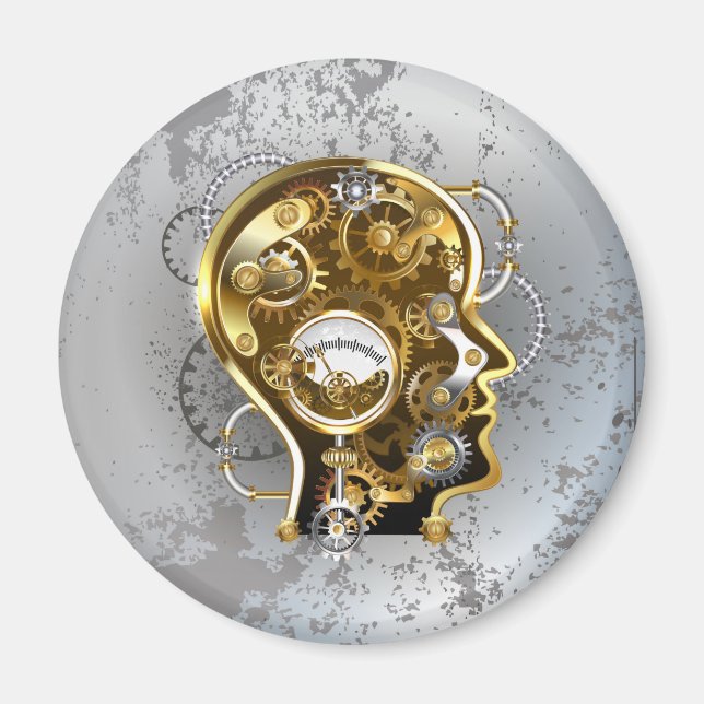 Steampunk med manometer magnet (Framsidan)