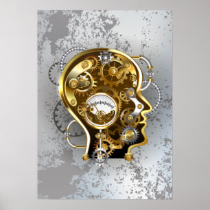 Steampunk med manometer poster