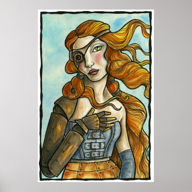 STEAMPUNK MEETS BOTTICELLI POSTER (Framsidan)