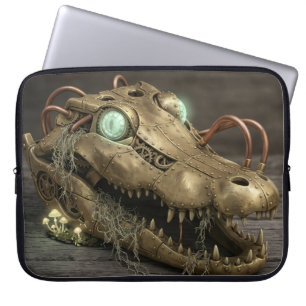 Steampunk Mekanisk Alligator Industriel Laptop Fodral