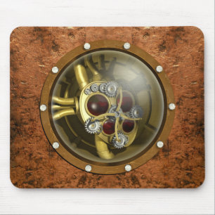 Steampunk mekanisk hjärta musmatta
