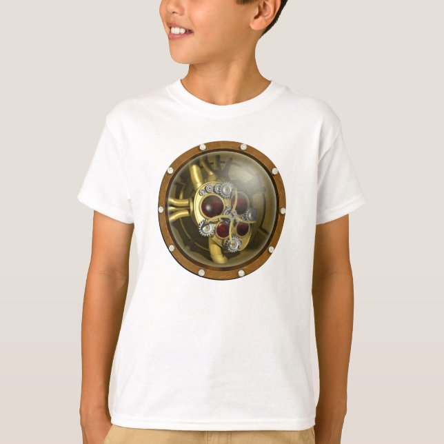 Steampunk mekanisk hjärta t shirt (Framsida)