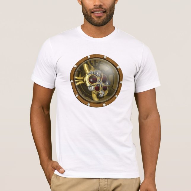 Steampunk mekanisk hjärta tee shirt (Framsida)