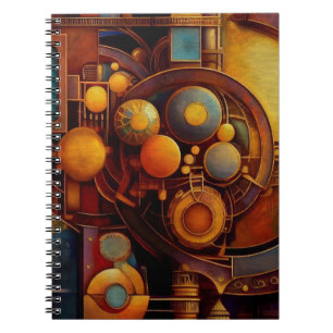 Steampunk Mekanisk Orb Komposition Anteckningsbok