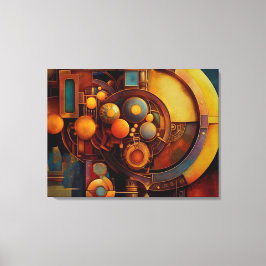 Steampunk Mekanisk Orb Komposition Canvastryck